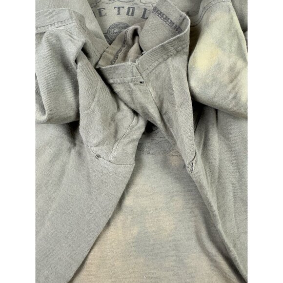 Rare Vintage Y2K Harley Davidson Rochester New York Thrashed Faded Olive Green T - Picture 12 of 13